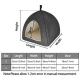 Dropshipping Foldable 2-in-1 Cat Bed Indoor Kitten Tent House Warm For Small Pet Pad Dog Nest  Cave Sleeping Cozy Plush Mat