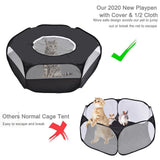 Pet Playpen Small Animals Game Tent Rabbit Cage Chicken Coop With Top Cover Exercise Yard Fence For Dog Cat Rabbits Hamster