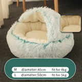 Dog Bed Round Plush Cat Warm Bed House Soft Long Plush Pet Dog Bed For Small Dogs Cat Nest 2 In 1 Cat Bed Cushion Sleeping Sofa