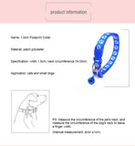 Colorful Cute Bell Collar Adjustable Buckle Cat Collar Pet Supplies Footprint Personalized Kitten Collar Small Dog Accessories