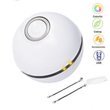 Smart Cat Interactive Toy Colorful LED Self Rotating Ball With Catnip Bell and Feather Toys USB Rechargeable Cat Kitten Ball Toy