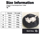 Fluffy Plush Cat Bed House Mat Beds for Cats Pet Products Super Soft Warm Long Plush Round Cat Dog Beds Houses for Cats Puppy