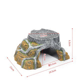 Reptile Shelter Hiding Cave Small Critter Cavern Turtle Basking Ledges Shale Step Ledge for Reptiles Amphibians Terrarium Decor