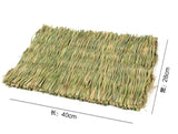 Foldable Woven Grass Pet Rabbit Hamster Guinea Pig Cage Nests House Chew Toy MJ72811