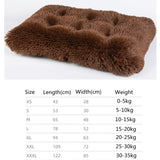 Long Plush Dog Bed Square Dog Mat Pet Cushion Blanket Soft Fleece Cat Cushion Puppy Chihuahua Sofa Mat Pad For Small Large Dogs