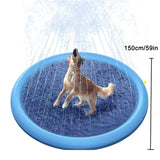 MySudui Pet Sprinkler Pad Play Cooling Mat Swimming Pool Outdoor Inflatable Water Spray Pad Mat Tub For Dog Summer Cool
