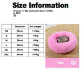 Fluffy Plush Cat Bed House Mat Beds for Cats Pet Products Super Soft Warm Long Plush Round Cat Dog Beds Houses for Cats Puppy