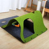 Cat Toys DIY Combination Cat Tunnel Cat Interactive Hide Seek Game Tunnel Cat Litter Mint Mouse Toy Felt Foldable Tunnel