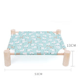 Elevated Cat Bed House Cat Hammocks Bed Wood Canvas Cat Lounge Bed for Small Rabbit Cats Dogs Durable Canvas Pet House Supplies