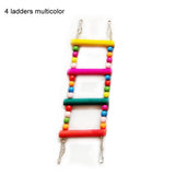 Parrots Toys Swing Balls Climbing Toy Chewing Training Ladders Hanging Hammock Natural Wood Birds Pets Bird Supplies