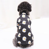 2020 New Fashion Flower Dog Hoodies Spring Summer Printed Dog Sweatshirt Soft Cotton Puppy Vest T-shirt Cat Dog Clothes