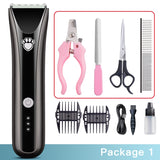 Professional Pet Hair Clipper Dog Electric Clippers Animal Grooming Clippers Cat Cutter Shaver Set IPX7 Waterproof Rechargeable
