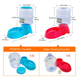 3.5L Dog Cat Feeder Bowl Automatic Pet Water Dispenser Drinking Fountain Bottle Plastic Pet Feeding Drinker Water Bowl
