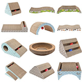 Cat Scratcher Board Corrugated Paper Toys With Bells Catnip Cat Scratcher Toy Grinding Nails Protect Furniture Pet Products