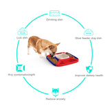 Dog Instant Non-Electric Automatic Slow Feeder Food Catapult Dispenser Anti-slip Pad with Puzzle Placemat Pet Training Toy Set