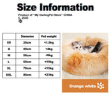 Fluffy Plush Cat Bed House Mat Beds for Cats Pet Products Super Soft Warm Long Plush Round Cat Dog Beds Houses for Cats Puppy