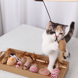 7pc/set Funny Cat Stick Interesting Interactive Cat Toy with Bell Mouse Feather Cat Toy Kitten Chew Toy Interactive Stick