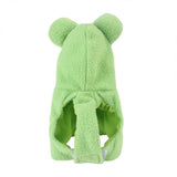 Frog Shape Cute Pet Parrot Outfit Winter Coat Warm Cozy Hooded Bird Fleece Cotton Clothes Lovely Bird Exotic Costume Style