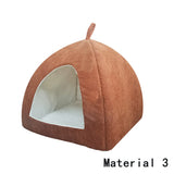 Dropshipping Foldable 2-in-1 Cat Bed Indoor Kitten Tent House Warm For Small Pet Pad Dog Nest  Cave Sleeping Cozy Plush Mat