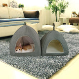 Dropshipping Foldable 2-in-1 Cat Bed Indoor Kitten Tent House Warm For Small Pet Pad Dog Nest  Cave Sleeping Cozy Plush Mat