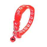 Colorful Cute Bell Collar Adjustable Buckle Cat Collar Pet Supplies Footprint Personalized Kitten Collar Small Dog Accessories