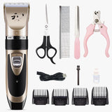Pet Hair Trimmer USB Rechargeable Electric Shaver Pet Professional Dog Grooming Clipper Kit Thick Fur Hair Trimmer