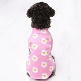 2020 New Fashion Flower Dog Hoodies Spring Summer Printed Dog Sweatshirt Soft Cotton Puppy Vest T-shirt Cat Dog Clothes