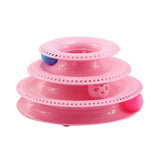 3 Levels Cat Pet Toy Cat Toys Intelligence Triple Play Disc Cat Toy Balls Cat Crazy Ball Disk Interactive Toy for IQ Traning