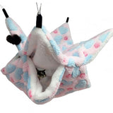 Pet Sugar Glider Hamster Double-layer Hammock Thicken Plush Hanging Squirrel Sleeping Bag Mat