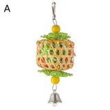 Natural Bamboo Rattan/Paper Weaving Cage Pet Bird Chewing Toys Parrot Cage Foraging Shredder Home Hanging Decoration