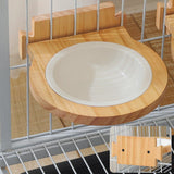 Cat Ceramic Bowl Dog Food Bowl Pet Wire Cage Removable Feeder Crate Feeding Crock Water Dish for Puppy Rabbit