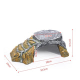 Reptile Shelter Hiding Cave Small Critter Cavern Turtle Basking Ledges Shale Step Ledge for Reptiles Amphibians Terrarium Decor