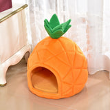 Pet Dog Pineapple House Kennel Winter Warm Nest Soft Foldable Sleeping Mat Mat Quality Cotton Cat Bed Puppy House New