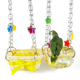 Bird Toy Sling Chain Hand Knitting Hammock Climbing Biting Pet Hanging Basket Yellow Dreamy Hammock Is Suitable For Small Birds