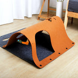 Cat Toys DIY Combination Cat Tunnel Cat Interactive Hide Seek Game Tunnel Cat Litter Mint Mouse Toy Felt Foldable Tunnel
