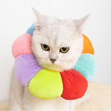 Rainbow Flower Cat Elizabethan Collar Pet Dog Neck Cone Recovery Collar Anti-bite Protective Medical Neck Ring Pet Accessories