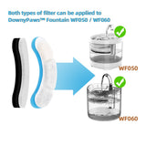 DownyPaws 4/8/12PCS Cat Water Fountain Replacement Filters for WF050/WF060 Activated Carbon Filter for Pet Auto Drinking Feeder