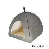 Dropshipping Foldable 2-in-1 Cat Bed Indoor Kitten Tent House Warm For Small Pet Pad Dog Nest  Cave Sleeping Cozy Plush Mat