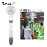 Floating Aquarium Thermometer Fish Tank Glass Temperature Measuring Tool With Suction Cup Fahrenheit Celsius Accessories