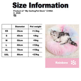 Fluffy Plush Cat Bed House Mat Beds for Cats Pet Products Super Soft Warm Long Plush Round Cat Dog Beds Houses for Cats Puppy