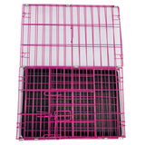 C600 Foldable portable 2.5mm iron wire plastic spraying rust prevention Kennel metal teddy dog rabbit cat pet big net cage