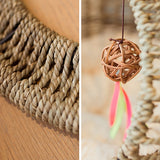 Rattan Cat Bed Handmade Cat House Round Pet Hammock Warm Cushion Home Creative Woven Pet Bed Nest Cat Supplies Sleeping Mat Cave