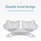 Cat Double Bowl Cat Bowl Dog Bowl  Non-slip Food Bowl With Raised Stand Cat Feeding &amp; Watering Supplies Dog Feeder Pet Supplies