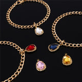 S-L Chic Crystal Pendant Pet Collar Fashion Holiday Party Collars For Pets Gold Color Chain Cats Puppy Dogs Supplies Accessories