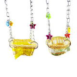 Bird Toy Sling Chain Hand Knitting Hammock Climbing Biting Pet Hanging Basket Yellow Dreamy Hammock Is Suitable For Small Birds