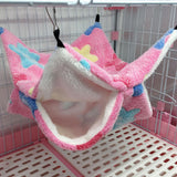 Pet Sugar Glider Hamster Double-layer Hammock Thicken Plush Hanging Squirrel Sleeping Bag Mat