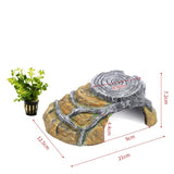 Reptile Shelter Hiding Cave Small Critter Cavern Turtle Basking Ledges Shale Step Ledge for Reptiles Amphibians Terrarium Decor