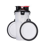 Portable 2 in 1 Pet Folding Water Bottle Food Container With Folding Silicone Pet Bowl Outdoor Travel Dog Cat Feeder Cup Bowl