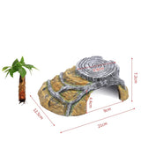 Reptile Shelter Hiding Cave Small Critter Cavern Turtle Basking Ledges Shale Step Ledge for Reptiles Amphibians Terrarium Decor