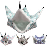 Pet Sugar Glider Hamster Double-layer Hammock Thicken Plush Hanging Squirrel Sleeping Bag Mat